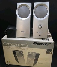 Bose Companion 2 Multimedia Computer Speaker System Pair Silver w/Cables  Box
