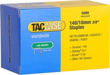 Tacwise 0342 Type 140/10mm Heavy Duty Galvanised Staples, Pack of 5000 10mm 0.0017 per staple
