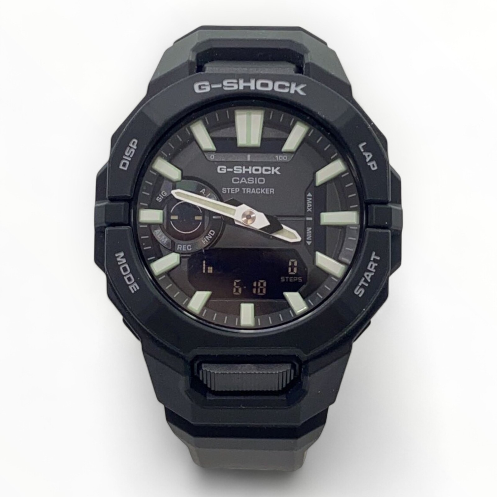 CASIO Ana-Digi Quartz Black Mens Watch 1.57 x 1.77 Inches Model 7875
