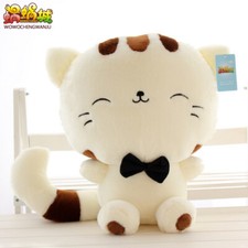 plush toy lovely cartoon animal big face smiling cat kitten soft stuffed doll