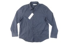 CALVIN KLEIN CK NAVY BLUE LARGE RELAXED EASY FIT BUTTON FRONT SHIRT MENS DEFECT