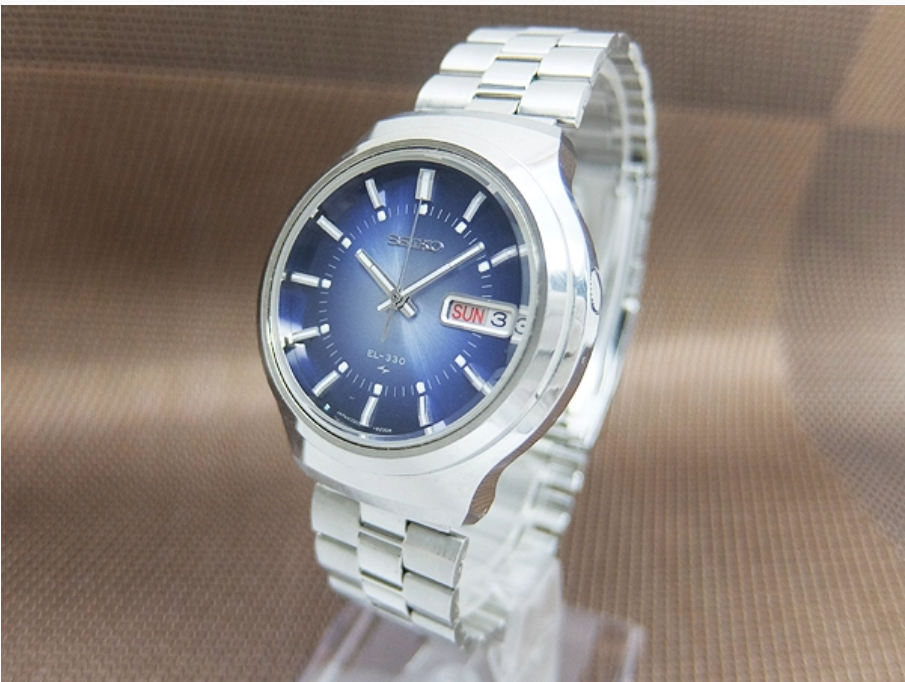 Seiko EL330 3303-8120 Electromagnetic Balance SS Blue Dial
