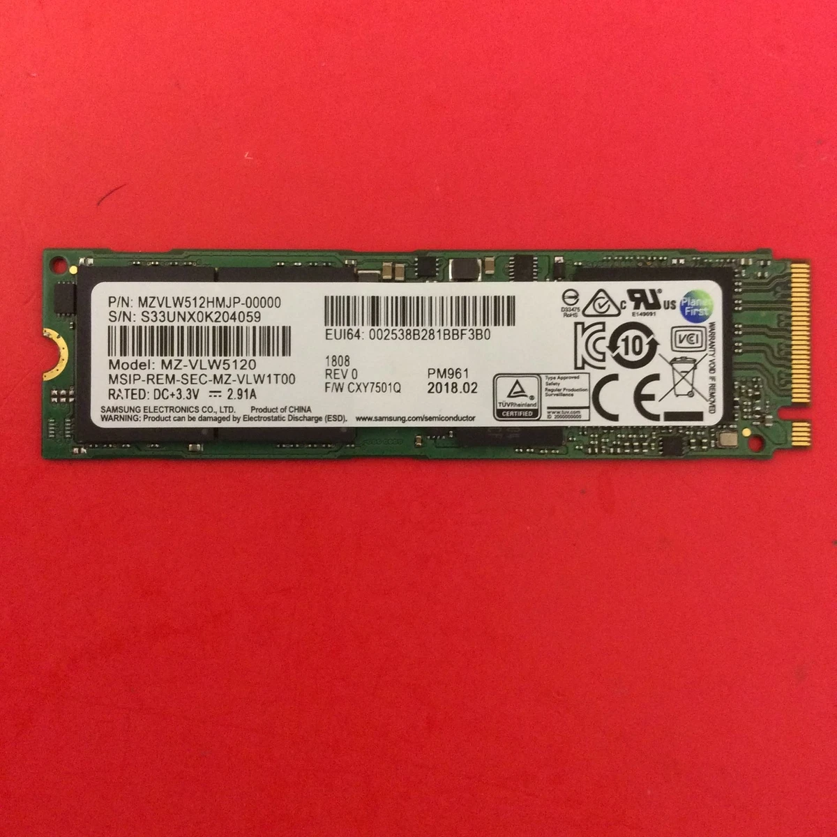 Samsung SSD 1 To PM981 M.2 NVMe PCIe  - achat PC  portable, Workstation, matériel informatique