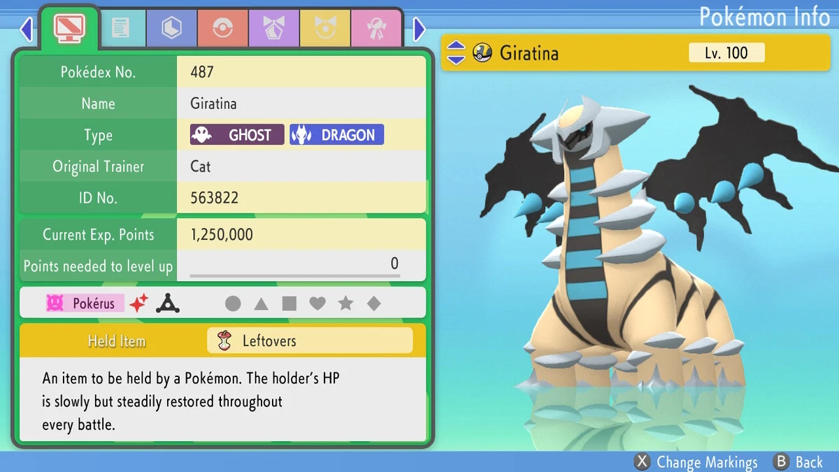 Pokemon Sword Shield ✨ SHINY ✨ 1 LEVEL GIRATINA LEGENDARY 6IV