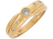 10k or 14k Yellow Gold Ladies Shimmering Flus...