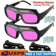 New Solar Powered Auto Darkening Welding Mask Helmet Eyes Goggle Welder Glasses