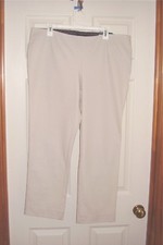 LANDS END -AUDRY ANKLE PANTS- LIGHT STONE-SIZE-14-NEW- SALE 