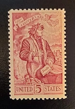 US Stamp # 1268 5 Cent  Dante Alghieri-Poet  MNH OG 1965