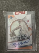2021 Bowman Chrome Mick Abel AUTO Phillies 40 Man Futures ORANGE REFRACTOR 22/25