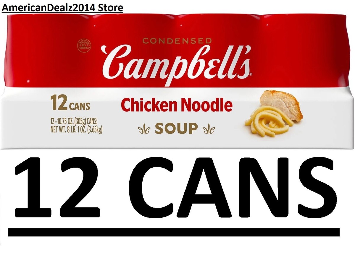 Campbell's Condensed Chicken Noodle Soup – 10.75 Oz Cans (12-Pack) Free Shipping