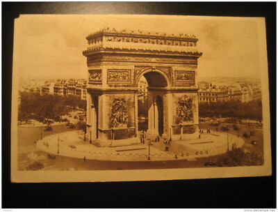 PARIS Arc De Triomphe 1950 To Stuttgart Germany Post Card France
