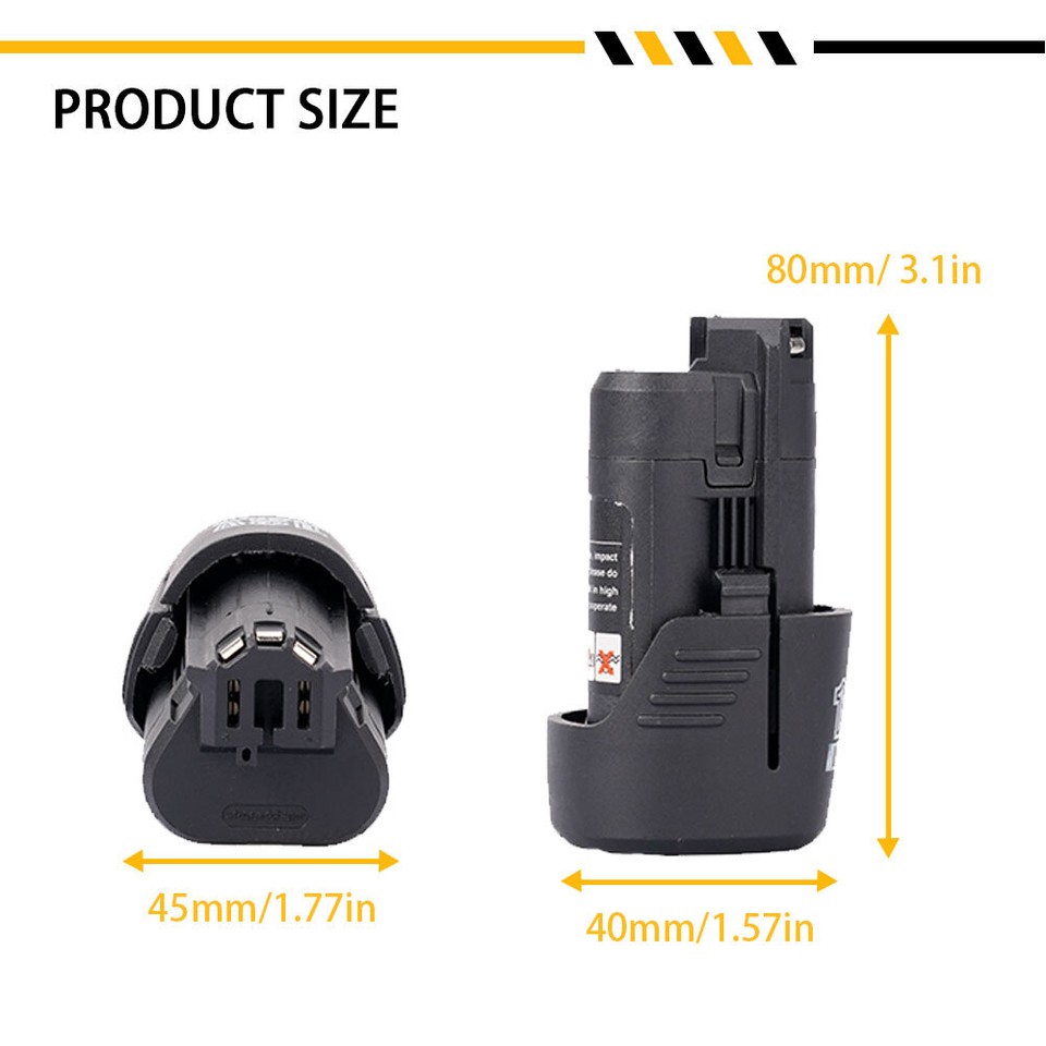 6.0Ah Replacement Battery For Bosch 12V Max Lithium-Ion Tools - Fits BAT411 BAT420