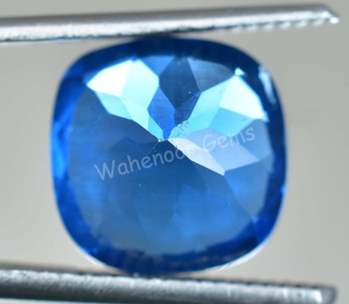 Cojín de topacio azul suizo natural de 7,65 quilates impecable CERTIFICADO piedras preciosas sueltas - Imagen 7 de 7