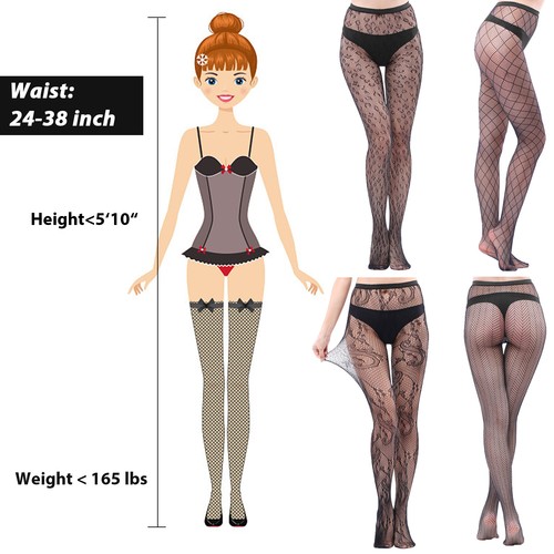 Women Sexy Hollow Fishnet Socks Thigh-High Stockings Tights Pantyhose Hosiery - Picture 21 of 49