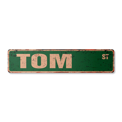 TOM Vintage Street Sign Childrens Name Room Metal Sign | eBay
