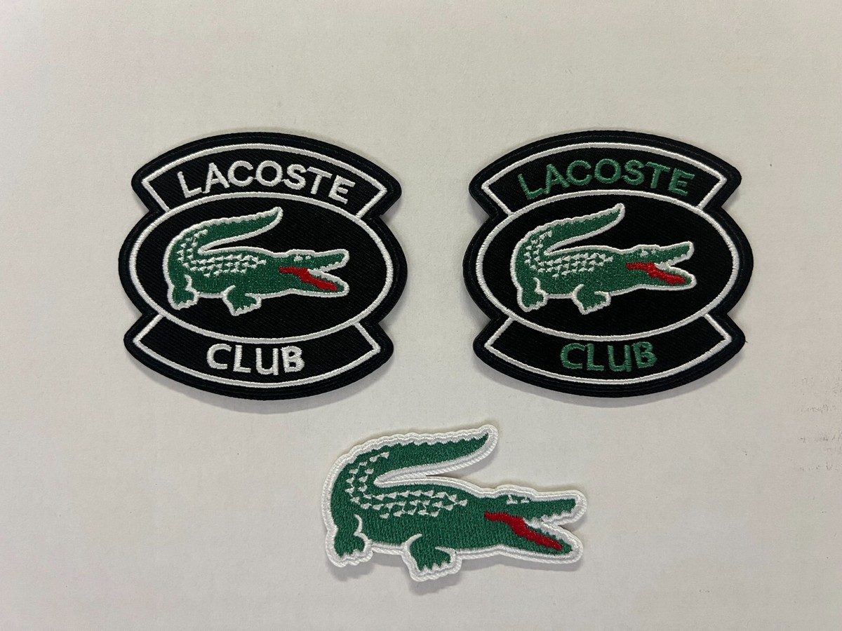 Lacoste Alligator Patch set Lot Of 3 Patches Sew or Iron On