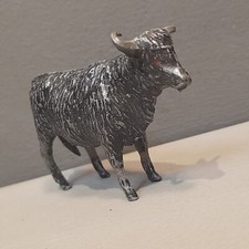 Vintage Diecast Highland Cattle Bull Britains Cattle Toys Metal 1950s