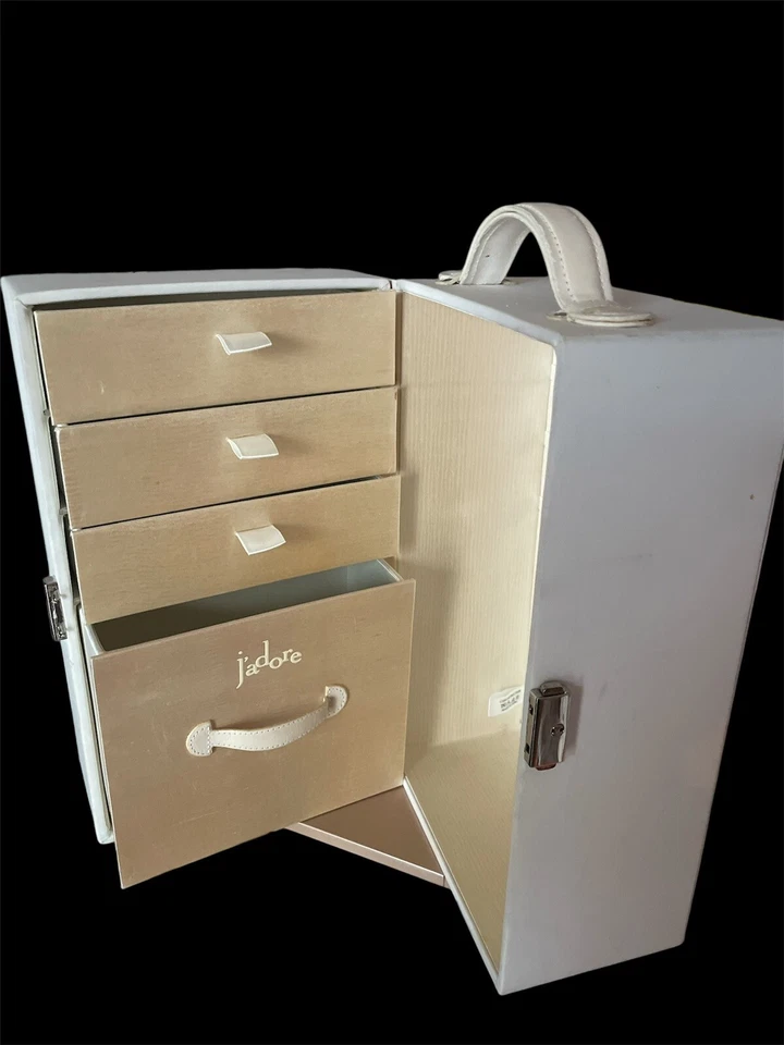 Lujo Dior Parfum J'adore Cofre Pecho Maquillaje Soporte Tocador Estuche Baúl de Viaje Foto 3 de 4