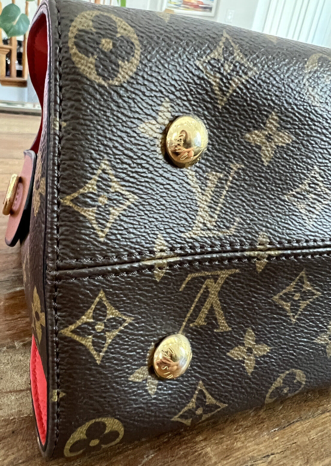 Louis Vuitton Tuileries Handbag Monogram Canvas with Leather Brown 2218581