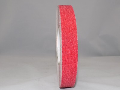 Non Skid Tape - 1'' X 60 FT Adhesive - 60 Grit - Red Anti Slip Traction Safety