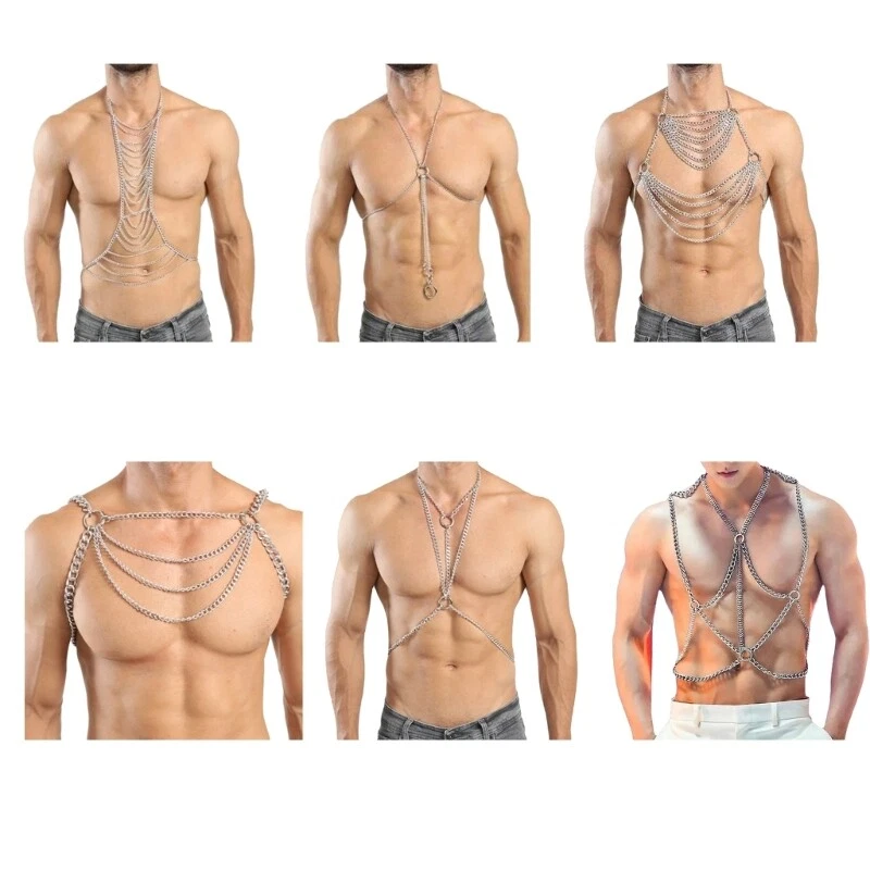 Body Chain Harness for Men Body Chain Jewelry Adjustable Punk