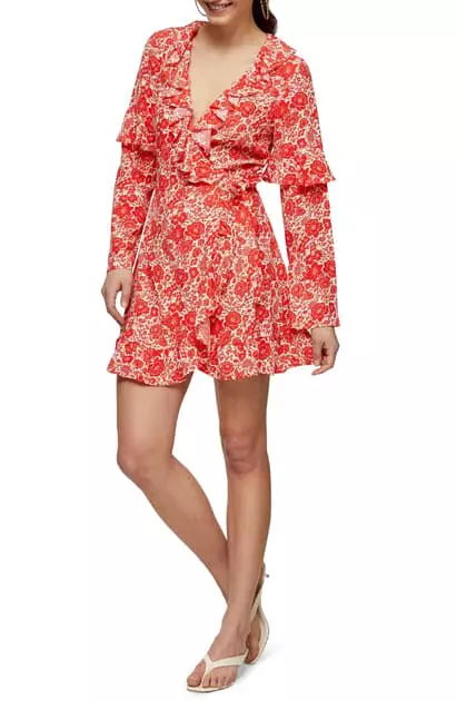Topshop floral sales wrap dress
