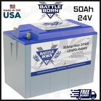 Battle Born 50Ah 24V LiFePO4 Deep Cycle Battery | For RV and Off Grid Power