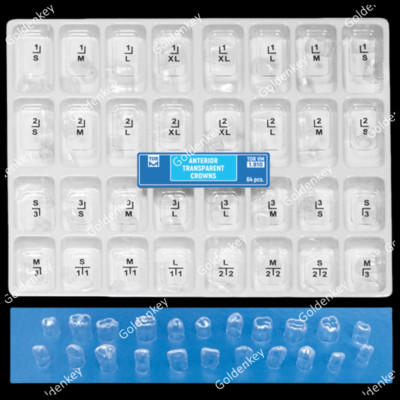 64Pcs Dental Anterior Transparent Crowns Matrix Temporary Crown TOR VM 1.910
