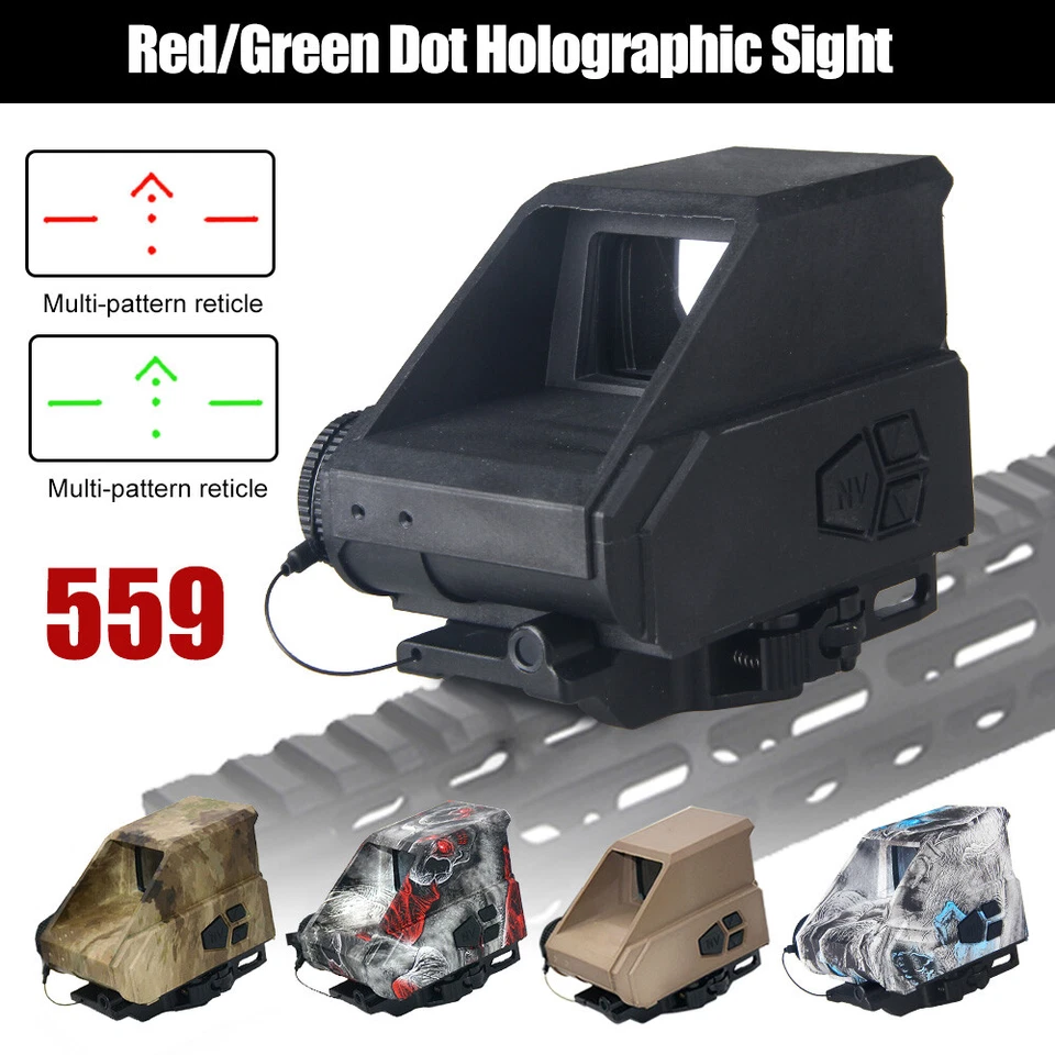 3X G43 Sight Magnifier With Switch to Side QD Mount Red Green Dot Sight Scope - Image 3 of 4
