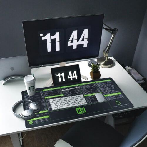 Excel Shortcut Mouse Pad Office Desk Mat Keyboard Pad w/Excel Shortcuts& Formula - Picture 20 of 20