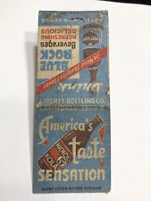 Old Matchbook Cover Blue Rock Beverages! D2436
