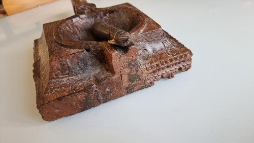 Wooden Pestle Mortar India Art and Ethnic Objects - Picture 6 of 20