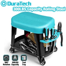 DURATECH Rolling Mechanic Stool Shop Stool Heavy Duty Garage Creeper Seat 300Lbs