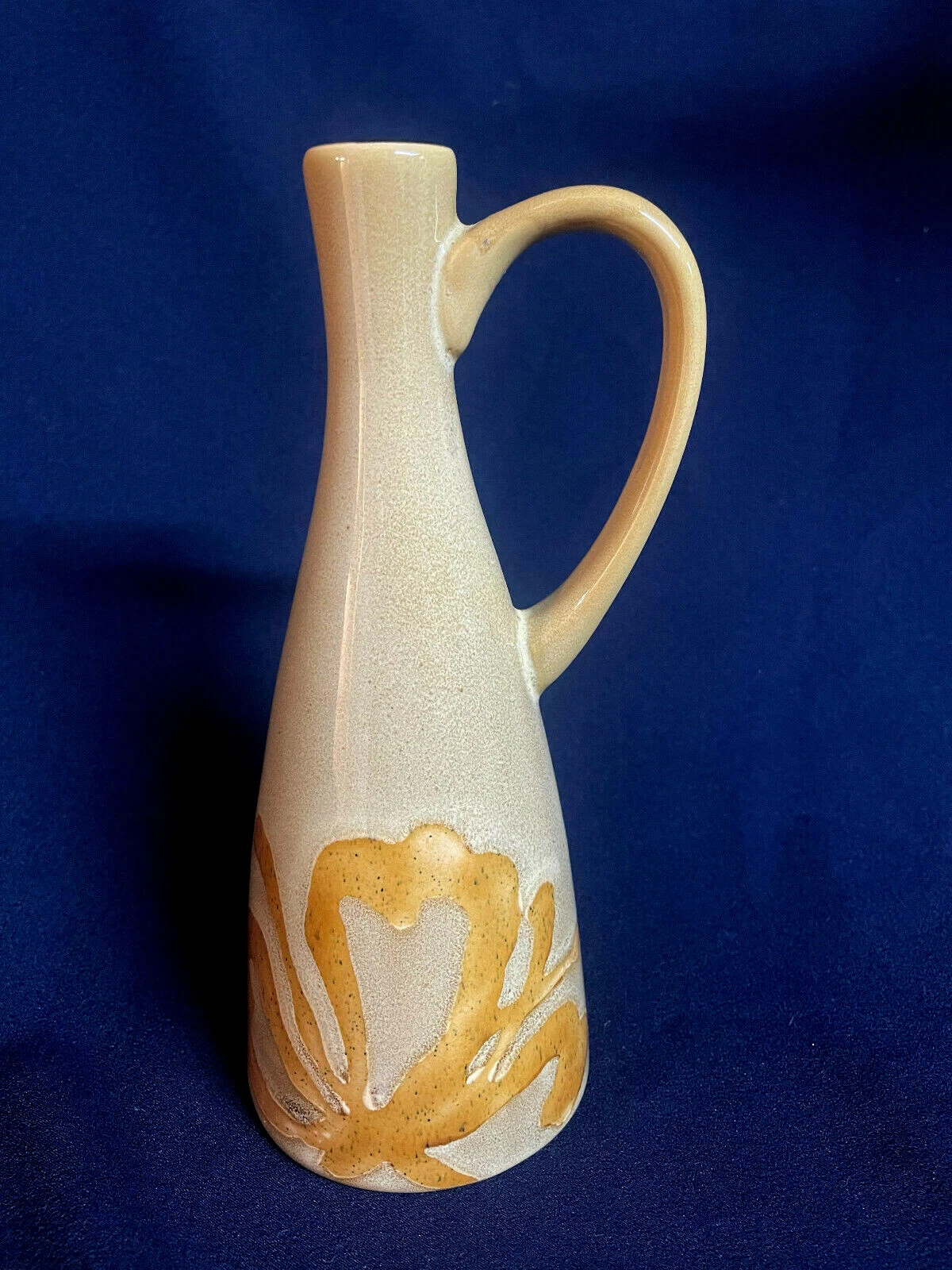 Pier 1 "Kioko" Stoneware Hand Painted - Cruet Oil Vinegar Pour Bottle