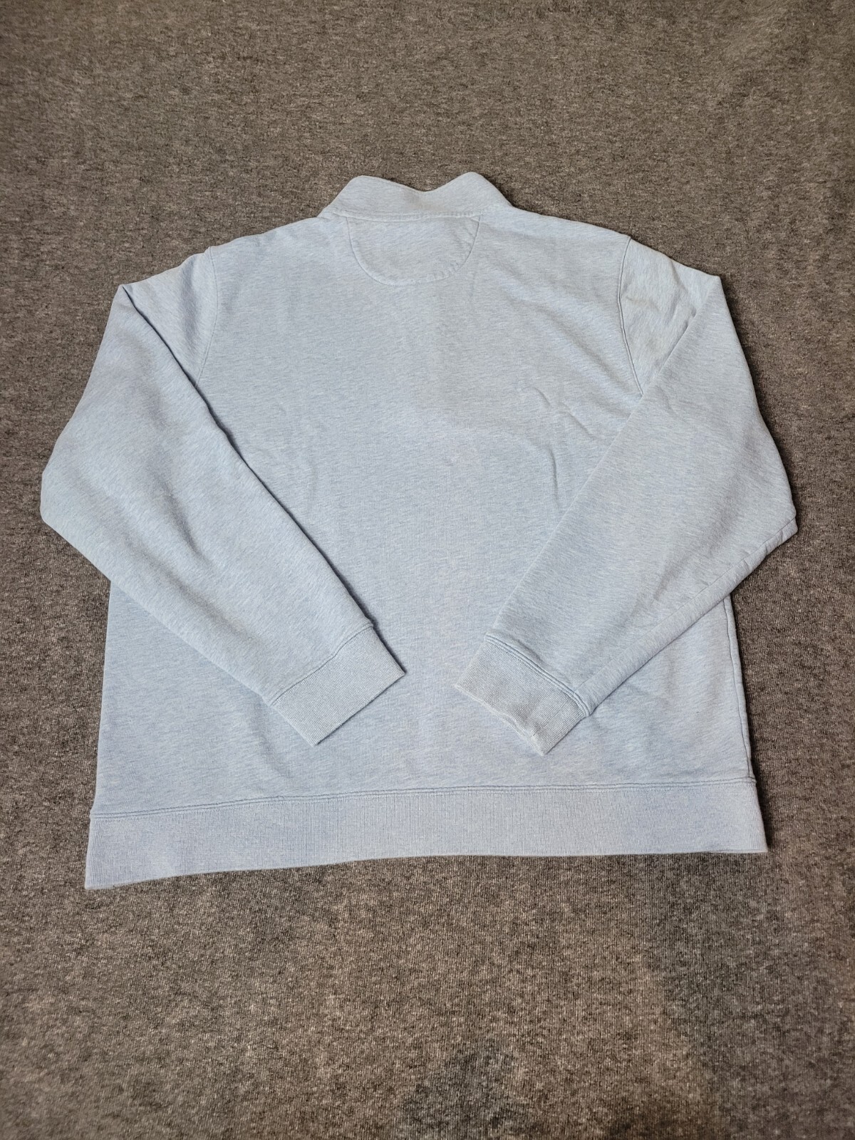 Brooks Brother 1818 Men’s 2XL Quarter Zip  Light Blue Sweater Logo At The Bottom thumbnail 2