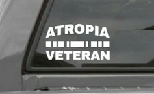Atropia Veteran Vinyl Window Decal Sticker