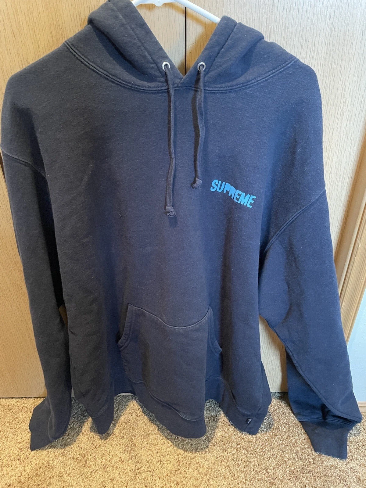Sweat à capuche jeunesse supreme agité bleu XL