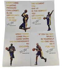 Kobe Bryant Set of 4 Inspirational Quotes Mini Posters