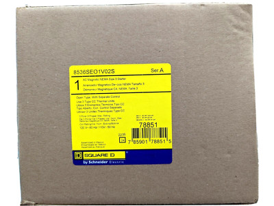 Square D 8536SEO1V02S Size 3 120VAC Open Starter New In Box