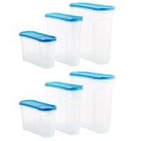 6Er Set Vorratsdosen 1-4L Frischhaltedose SchüTtdose Streudose VorratsbehäLter