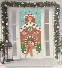 Christmas Door Cover Gingerbread Door Cover Gingerbread House Door Cover 72 x 30