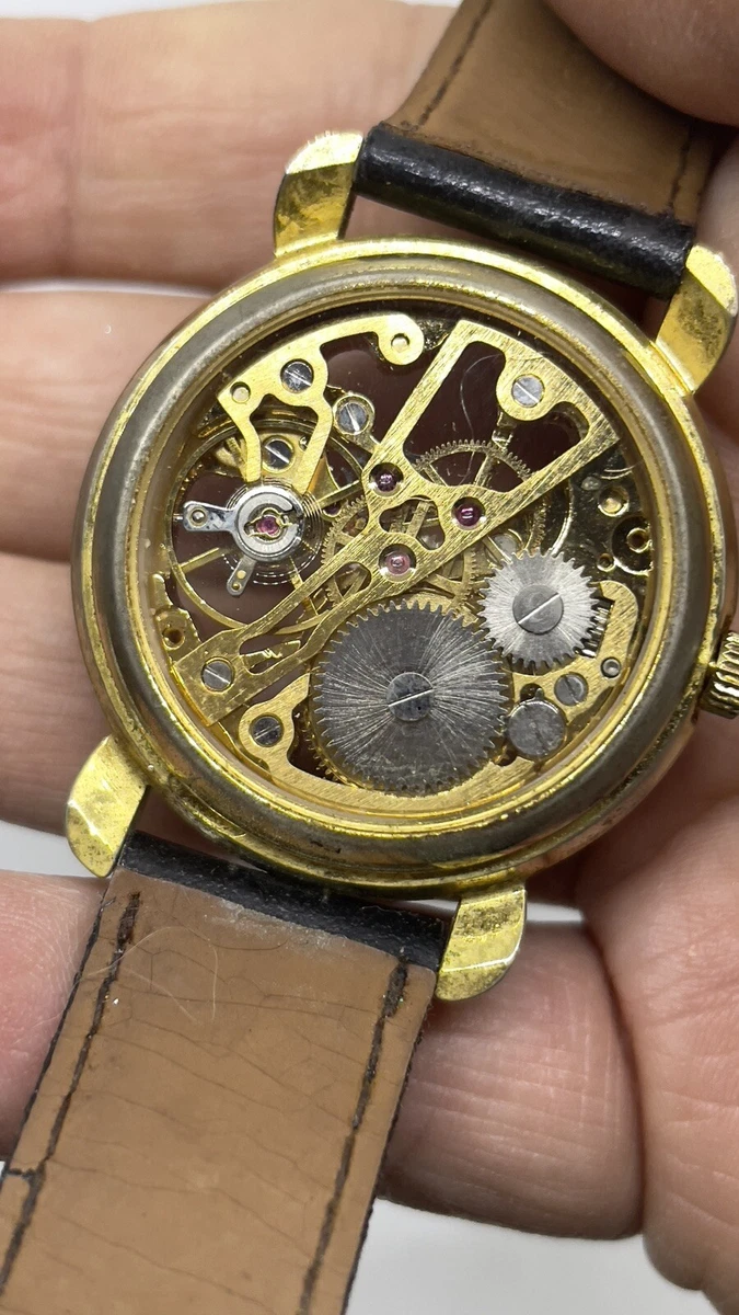 Vintage skeleton clearance watch