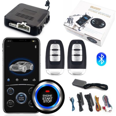 Car Remote start Stop Kit Bluetooth mobile control engine ignition PKE car alarm