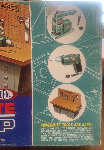 1969 IDEAL POWERMite Werkstatt komplett mit Hand- & Elektrowerkzeugen + Werkbank + Plänen - Bild 10 von 11