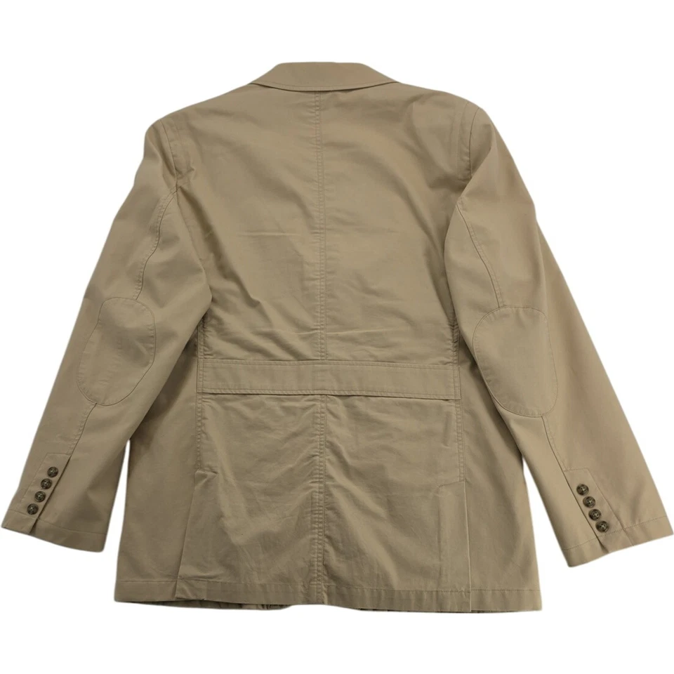 L.L. Bean Mens Khaki Blazer Sport Coat Jacket 2-Button Cotton Size 44 Tall - Image 2 of 4