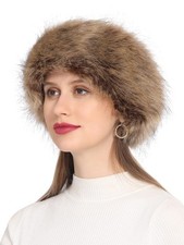Women's Winter Faux Fur Headband with Elastic Ear Warmer Earmuff Accessory