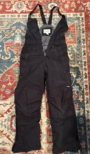 Lands' End Kids Black Snow Bib Overalls, Size 10