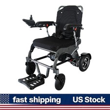 Foldable Lightweight Electric Power Wheelchair Adult Motorized, Electromagnetic