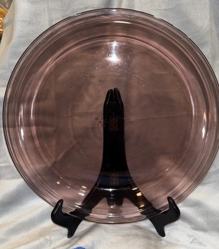 Pyrex Visions Cranberry  9" Pie Plate Baking Dish Vintage