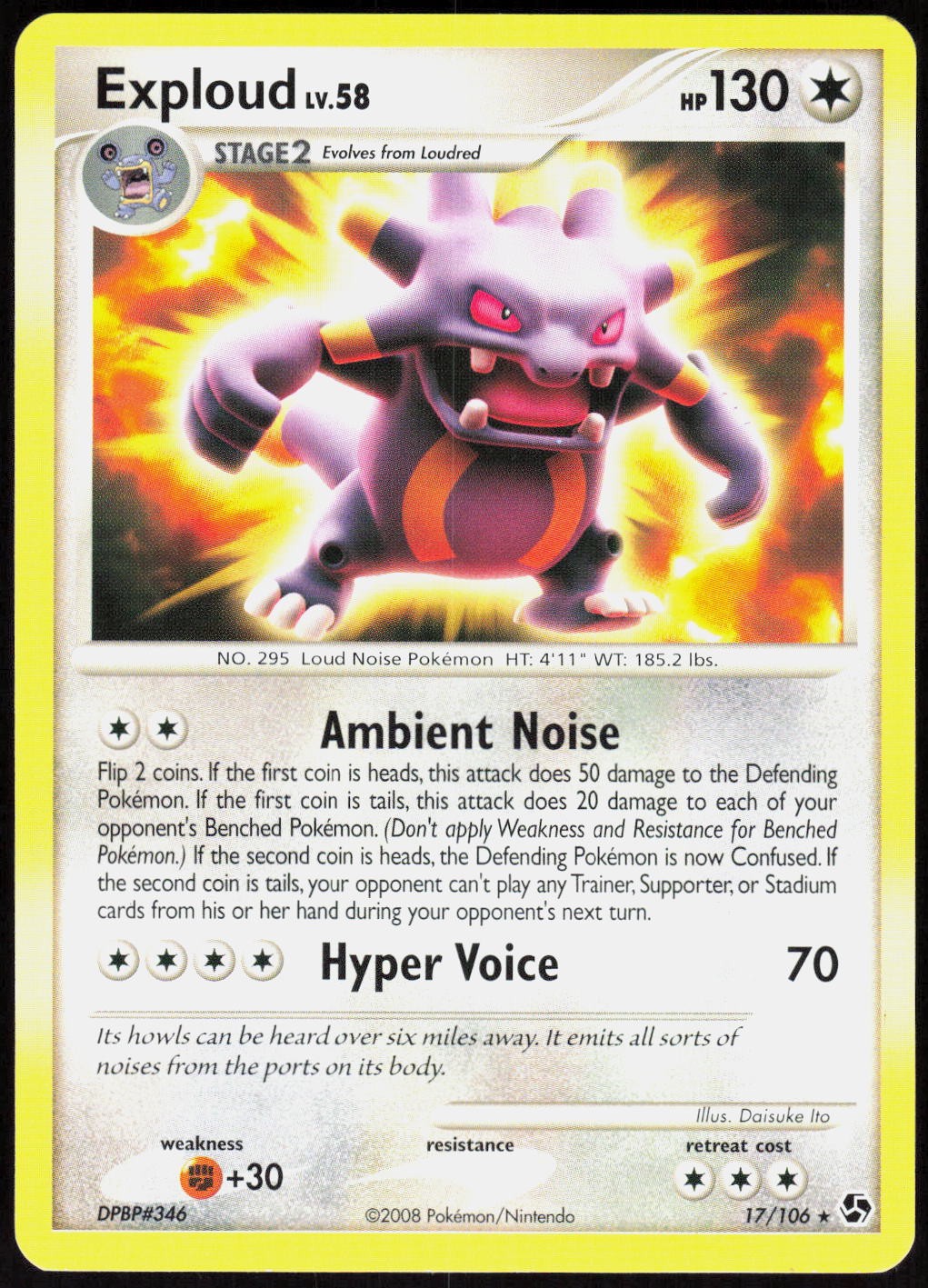 Exploud 17 Great Encounters - Pokemon NM/M (Rare)